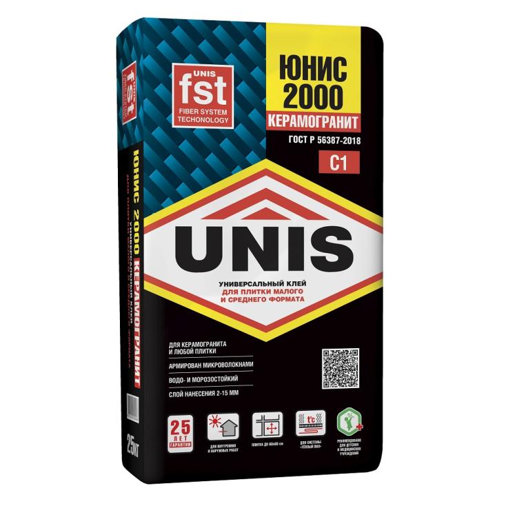 Клей для плитки Unis 2000 25 кг