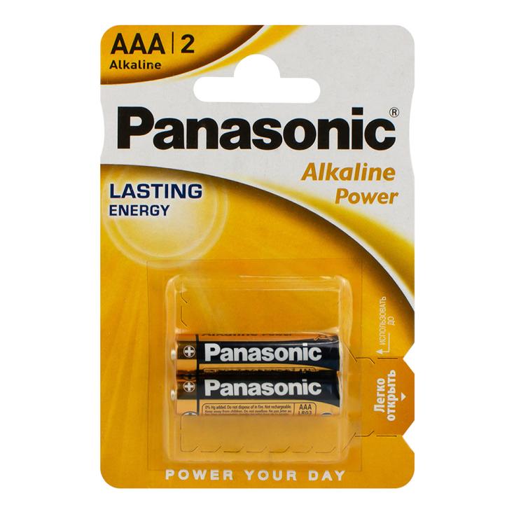 Батарейка щелочная Panasonic Alkaline AAA/LR03 BL-2 2 шт