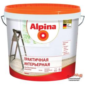 Краска ВД интерьерная Аlpina Практичная, белая, 5 л