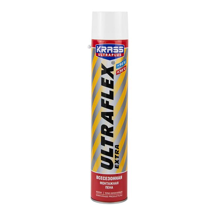 Пена монтажная бытовая всесезонная KRASS ULTRAFLEX Extra 0.65л