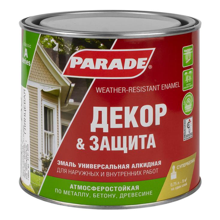 Эмаль Parade А3 база А, белая, 0,75 л