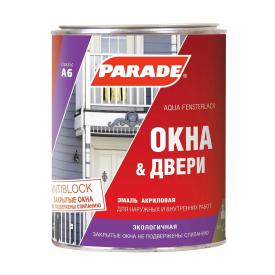 Эмаль для окон и дверей Parade А6, белая, 0,9 л