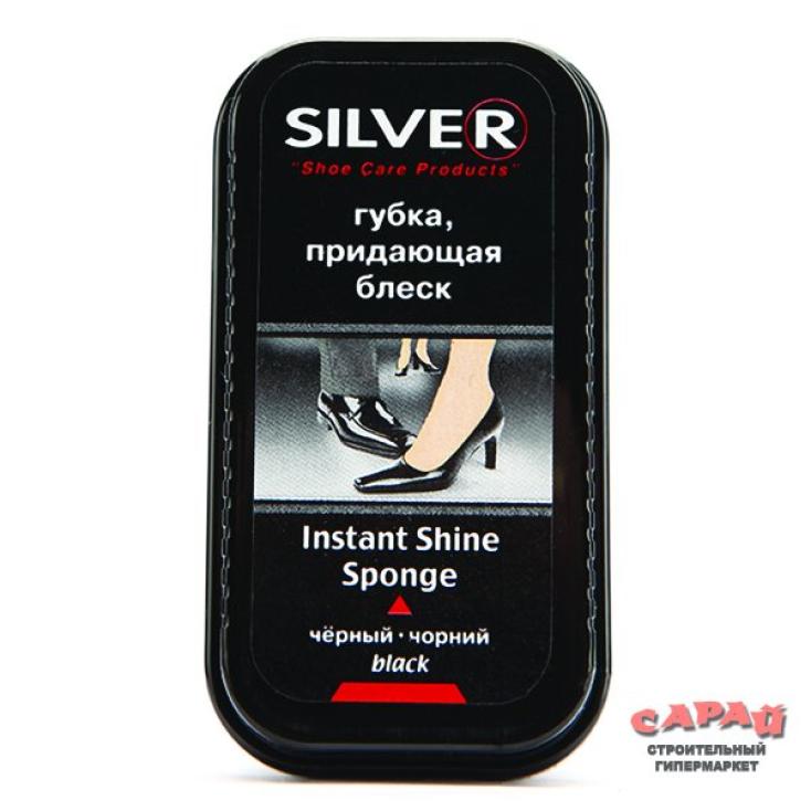 Губка для обуви с дозатором силикона черная SILVER