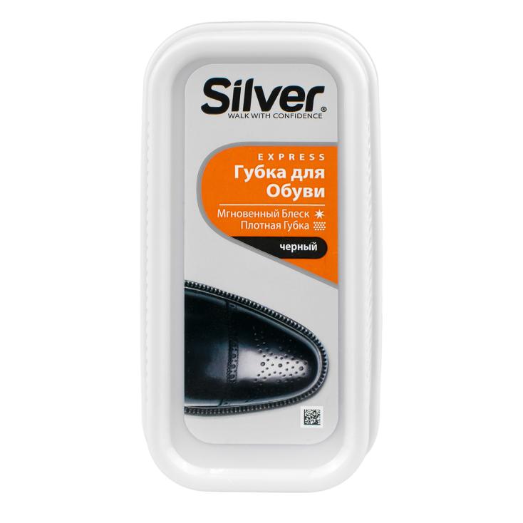 ГУБКА д/обуви широкая придающая блеск черная SILVER