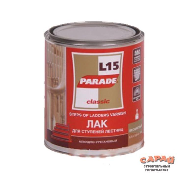 Лак для ступеней Parade Ступени & Лестницы L15 бесцветный глянцевый 0,75 л