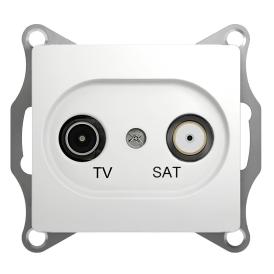 РОЗЕТКА телевизионная  TV-SAT 1DB.1-м СП  .бел.SchE GSL000197 GLOSSA