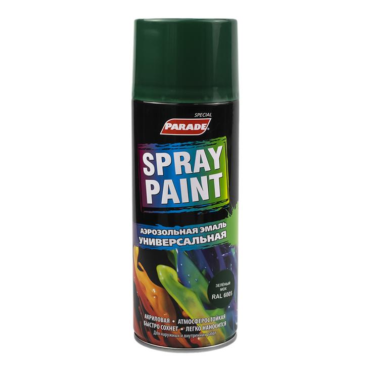 Эмаль аэрозольная PARADE SPRAY PAINT RAL 6005 Зеленый мох