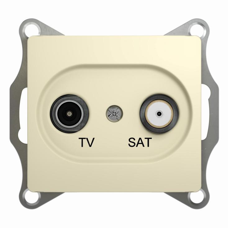 РОЗЕТКА телевизионная  TV-SAT 1DB.1-м СП  .беж.SchE GSL000197 GLOSSA