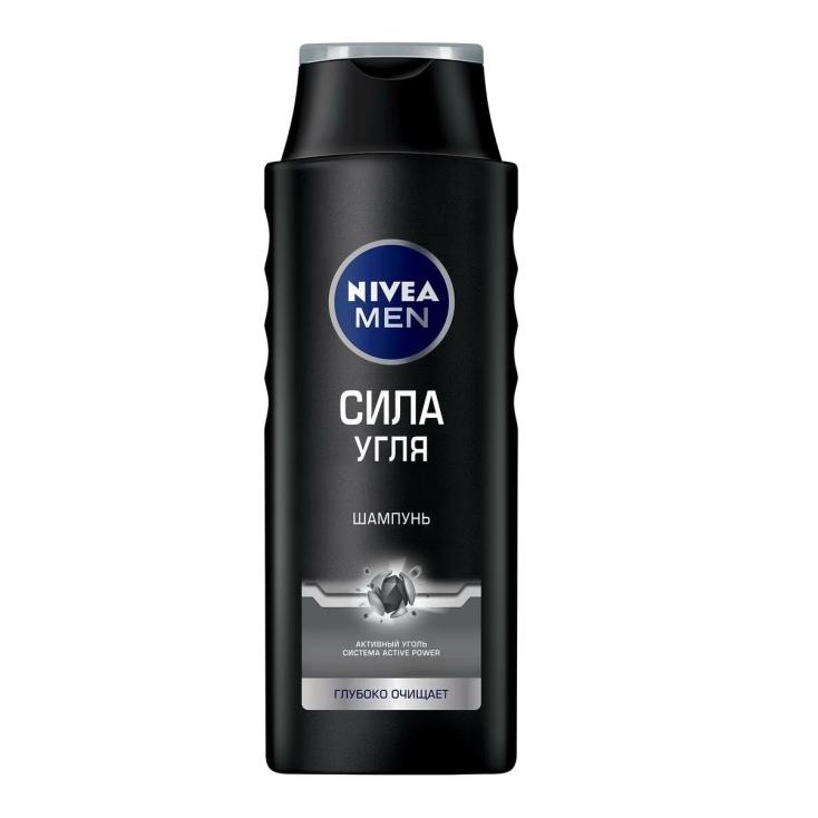 ШАМПУНЬ Д/ВОЛОС мужской Сила угля 400мл NIVEA