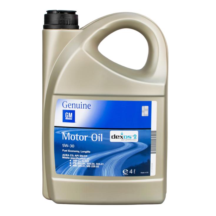 МАСЛО моторное, синтетика General Motors Dexos 2, 5w30, 4л