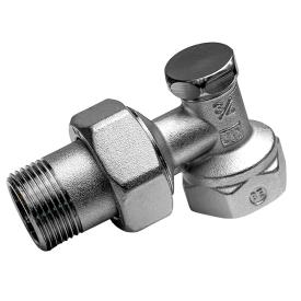 Клапан запорный угловой хром 3/4" НР R16D2 Giacomini R16DX004