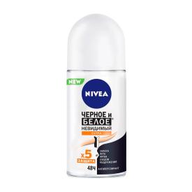 Дезодорант шариковый невидимая защита д/черного и белого Clear 50мл Nivea