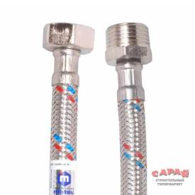 Подводка для смесителя 1/2"хМ10x1х35 1/2"хМ10x1х18 1 м Г/Ш 2 шт Mateu