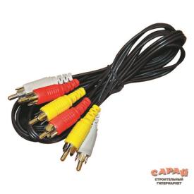 Шнур 3 RCA - 3 RCA L=1.5m 3х3 RCA REXANT