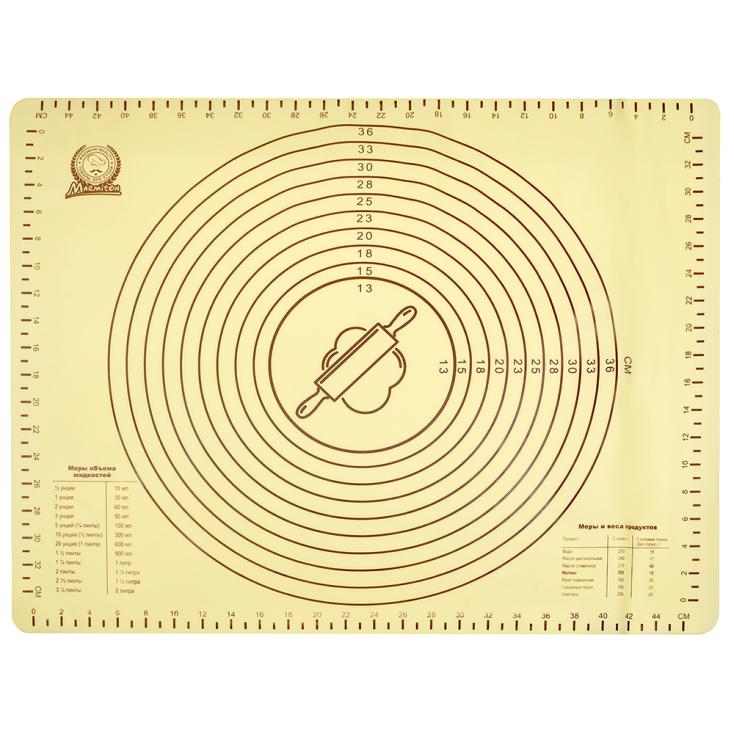 Коврик кулинарный силиконовый Marmiton со шкалой 49,5х40 см