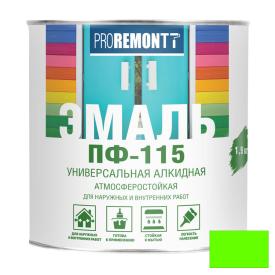 Эмаль ПФ-115 PROREMONTT ярко зеленый 1,9 кг Л-С