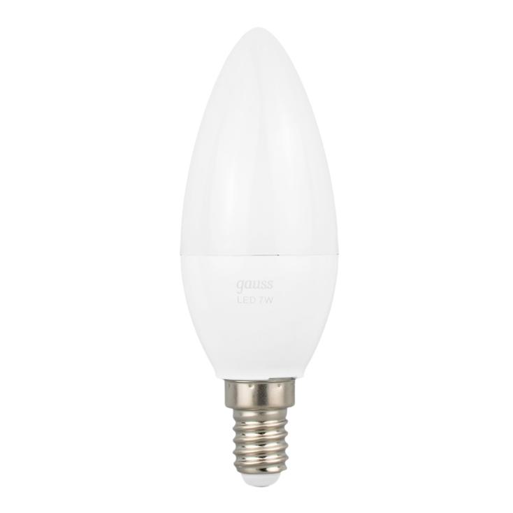 Лампа светодиодная LED Candle 7Вт 550Лм Е14 4100К step dimmable (диммир.) Gauss 103101207-S