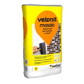 Клей для мозаики и камня Vetonit mosaic 25 кг белый