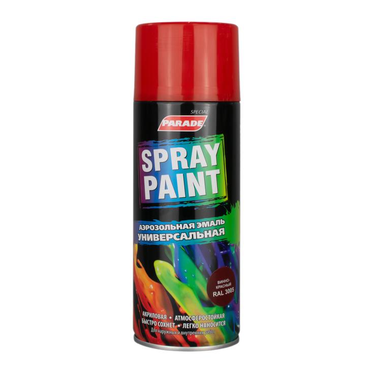 Эмаль аэрозольная PARADE SPRAY PAINT RAL 3005 Винно-красный