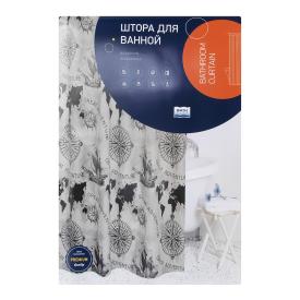 Штора для ванны 180х180 см Navigation 2 black-beige ch16100/3