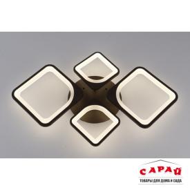 Люстра потолочная LED 100Вт 3000К-6000К Escudo 39047-2+2 Coffee, LED 100W (50*9), 6365Лм