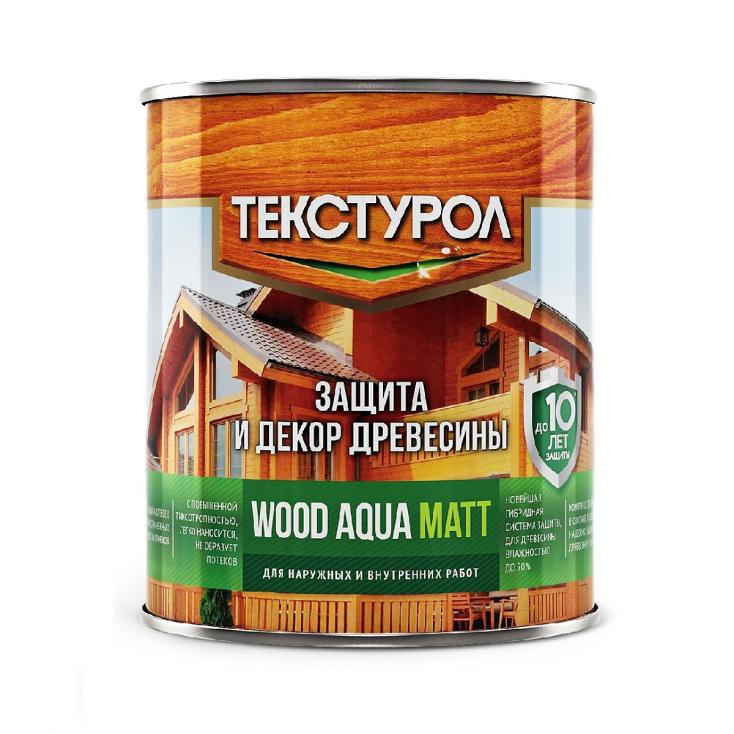 Текстурол WOOD AQUA MATT деревозащитное средство на вод. основе Тик 0,8л Л-С