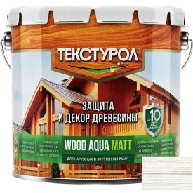 Текстурол WOOD AQUA MATT деревозащитное средство на вод. основе Белый 10л Л-С