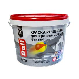 Краска резиновая для кровли, цоколя, фасада DALI зеленый 12 кг