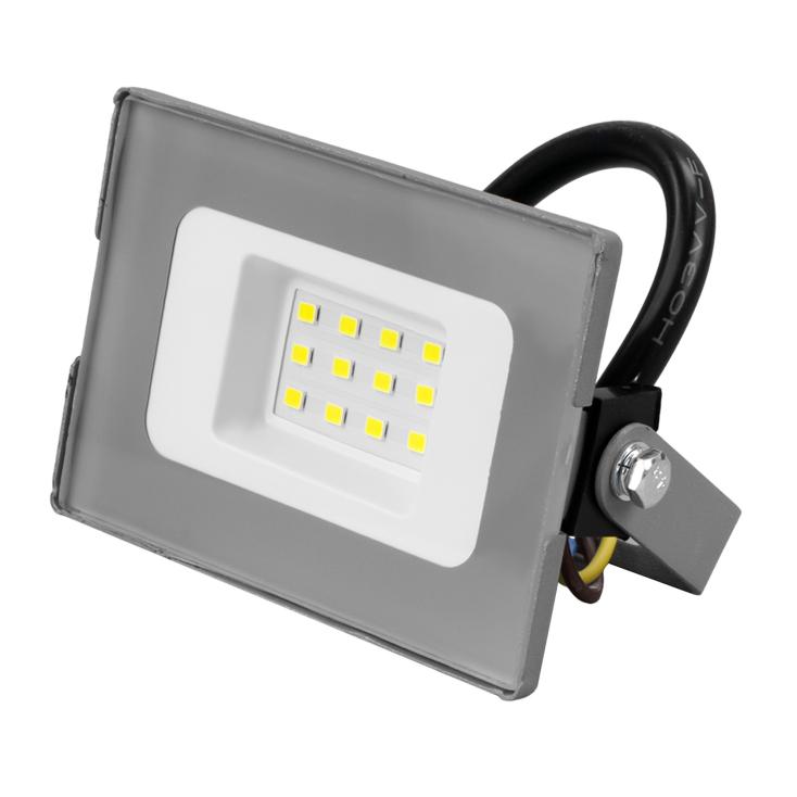 Прожектор LED 10W VLF7-10-6500-mini-G 6500К 1200Лм 220V IP65  серый VKL electric