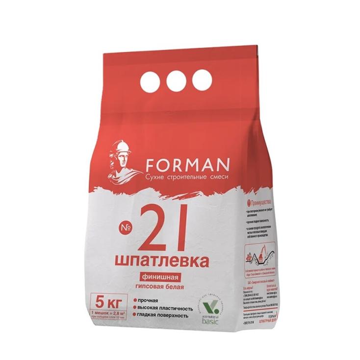 Шпатлёвка гипсовая финишная Forman 21 5 кг