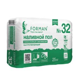 Пол наливной самонивелирующийся для финишного выравнивания Forman 32 25 кг