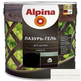 Лазурь-гель для дерева Alpina шелк-матовый белый, 2,5л