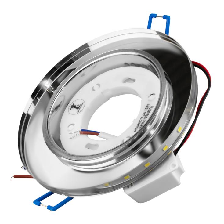 Светильник встраиваемый декоративный из ограненного стекла со светодиодной подсветкой, GX53,прозрачный Bohemia LED 53 5 70
