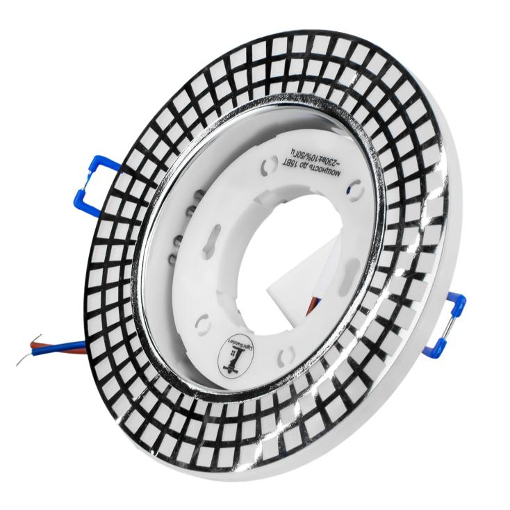Светильник встраиваемый декоративный из акрила+металл со светодиодной подсветкой, GX53, хром Latina LED 53 5 05