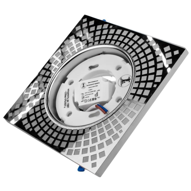 Светильник встраиваемый декоративный из акрила+металл со светодиодной подсветкой, GX53, хром Latina LED 53 3 05