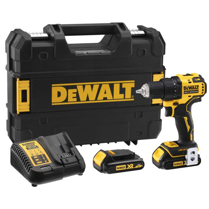 Дрель-шуруповерт аккумуляторная DeWalt DCD708S2T/D2T 18В 2х1,5Ач 65 Нм