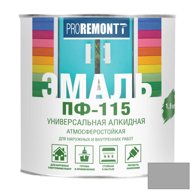 Эмаль ПФ-115 SUPERPRICE серая 1,9 кг