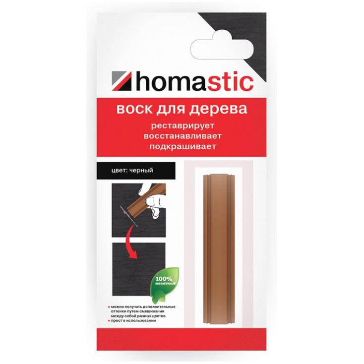 Воск для востановления паркета и ламината Homastic черный