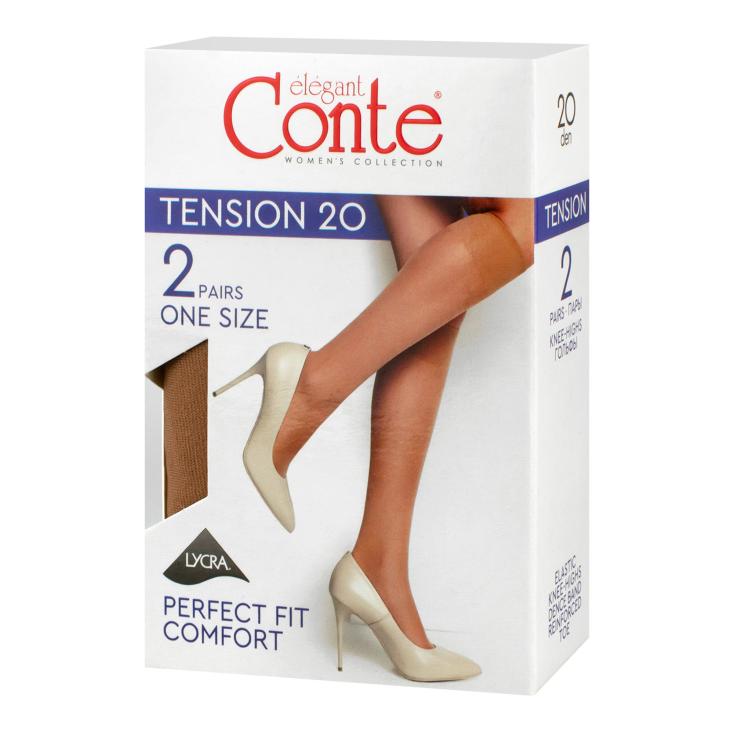 Гольфы женские Conte Tension 20 2 пары 23-25 natural