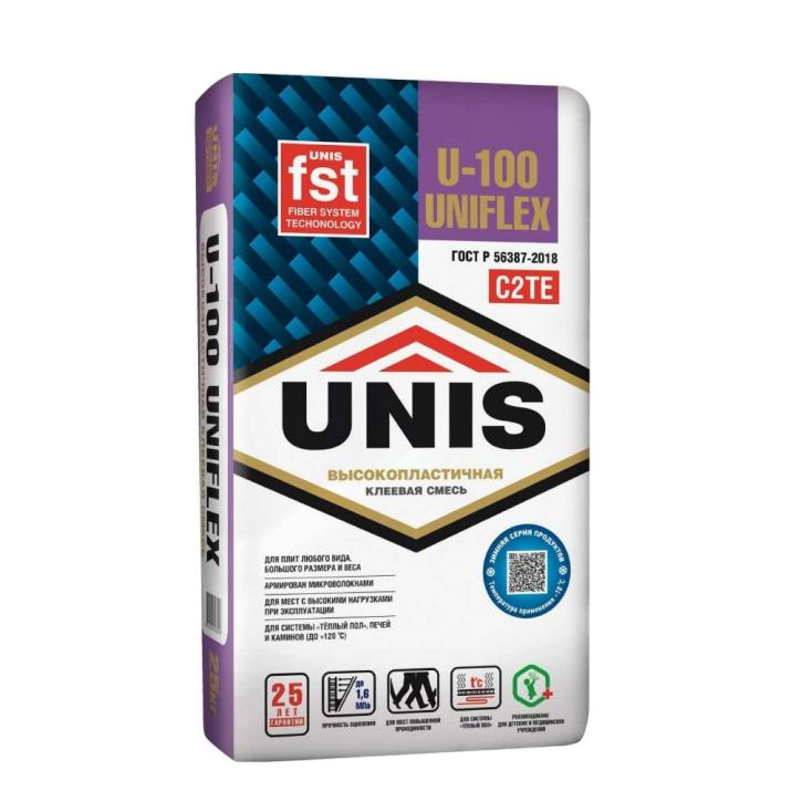 Клей для плитки Unis Uniflex U-100 25 кг