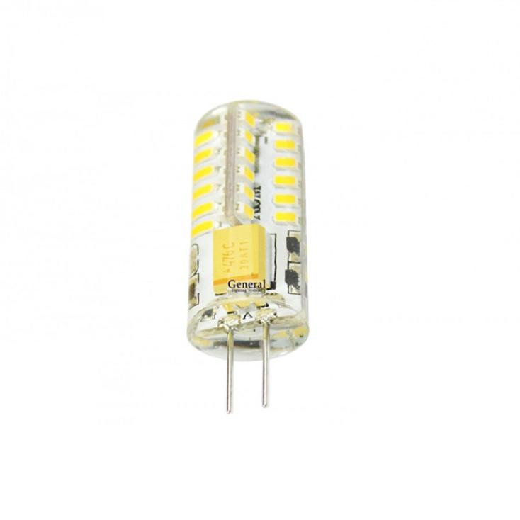 Лампа general led g4 3w 12v smd 4500k силикон