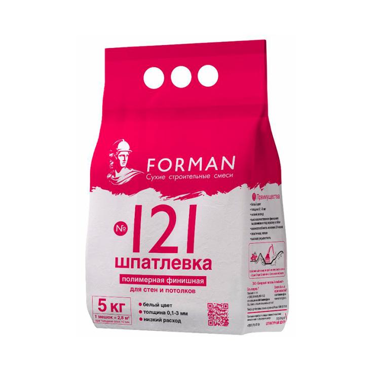 Шпатлёвка полимерная финишная Forman 121 5 кг