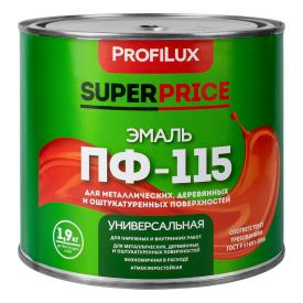 Эмаль ПФ-115 ProfiLux SUPERPRICE чёрная 1,9 кг