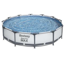 Бассейн каркасный круглый 366х76 см 6473 л Bestway Steel Pro Max 56416 (ф/насос 1249 л/ч)