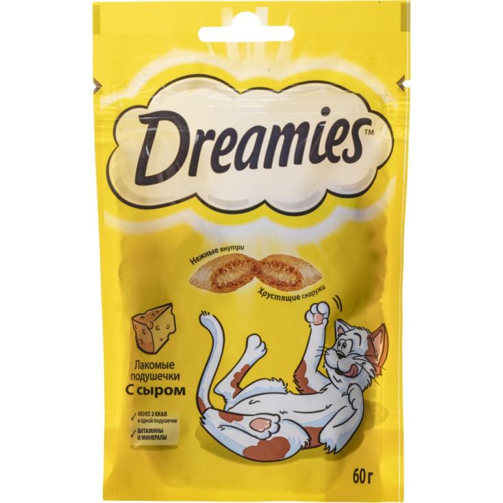 Лакомства для кошек Dreamies Подушечки Сыр 60 г