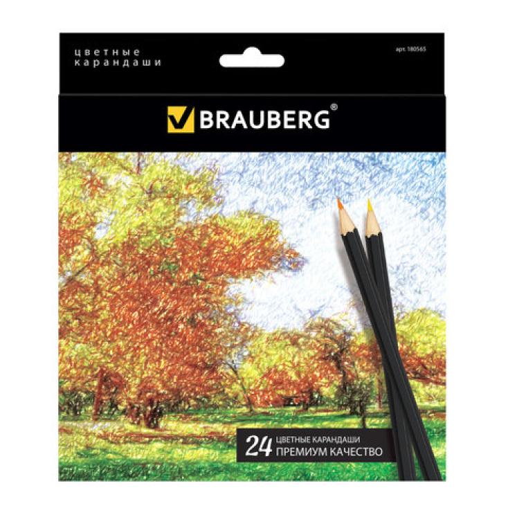 Карандаши цветные BRAUBERG Artist line 24цвета