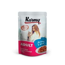 Корм для кошек Karmy Adult Лосось в желе 80 г