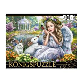 Konigspuzzle ПАЗЛЫ 500 элементов АНГЕЛОЧЕК И КРОЛИКИ ХК500-6309