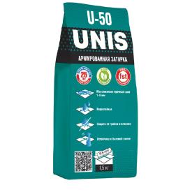 Затирка цементная Unis U-50 С10 антрацит 1,5 кг