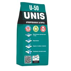 Затирка цементная Unis U-50 С01 белый 1,5 кг